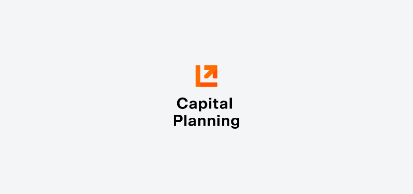 Capital Planning vertical logo on a light gray backgroundd