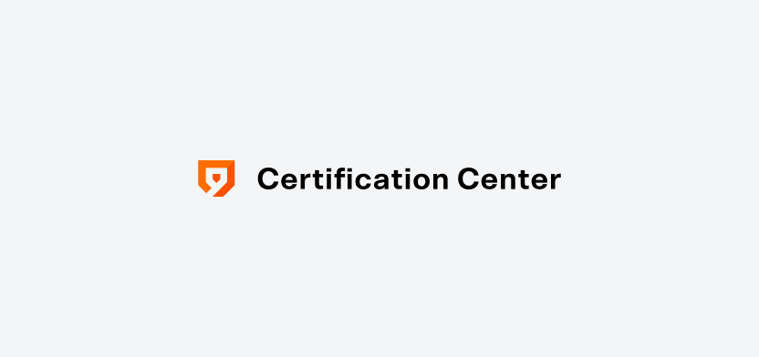 Certification Center horizontal logo on a light gray background