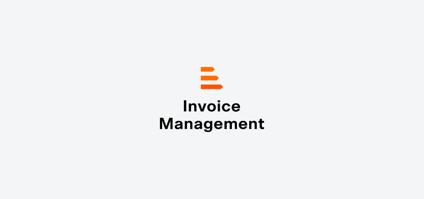 Invoice Management vertical logo on a light gray backgroundd