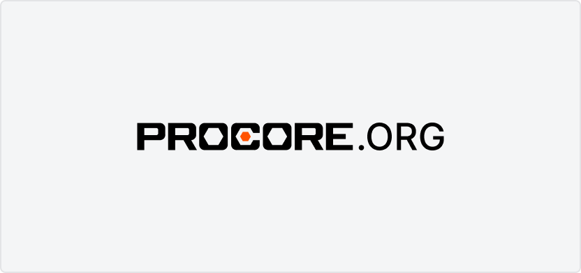 Procore.org logo on a light gray background