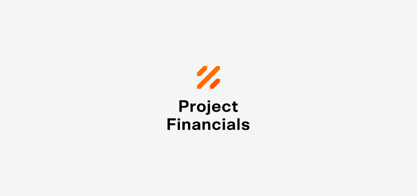 Project Financials vertical logo on a light gray backgroundd