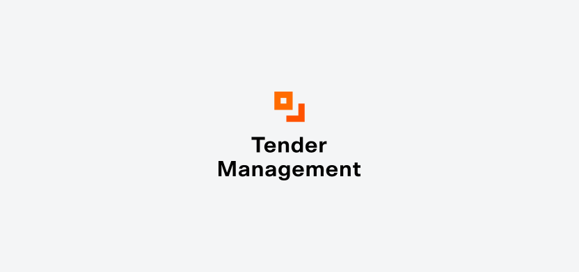Tender Management vertical logo on a light gray backgroundd